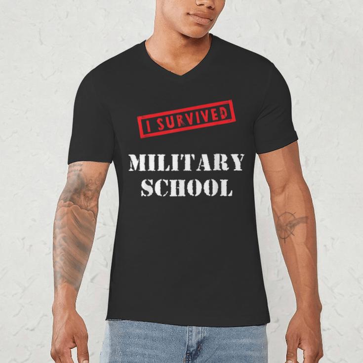 I Survived Military School Graduation Straight Outta Men's V-Neck T-Shirt