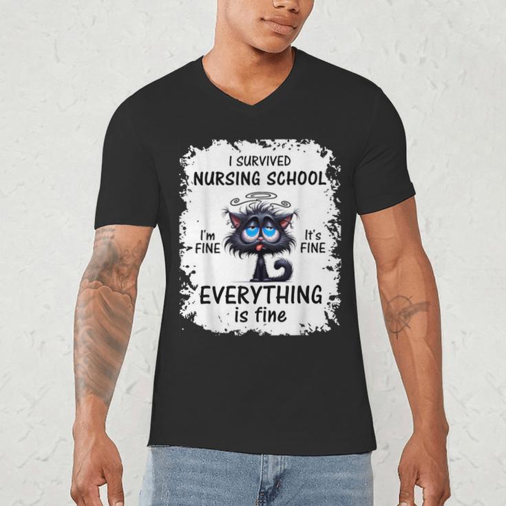 I Survived Nursing School Graduation 2025 Men's V-Neck T-Shirt
