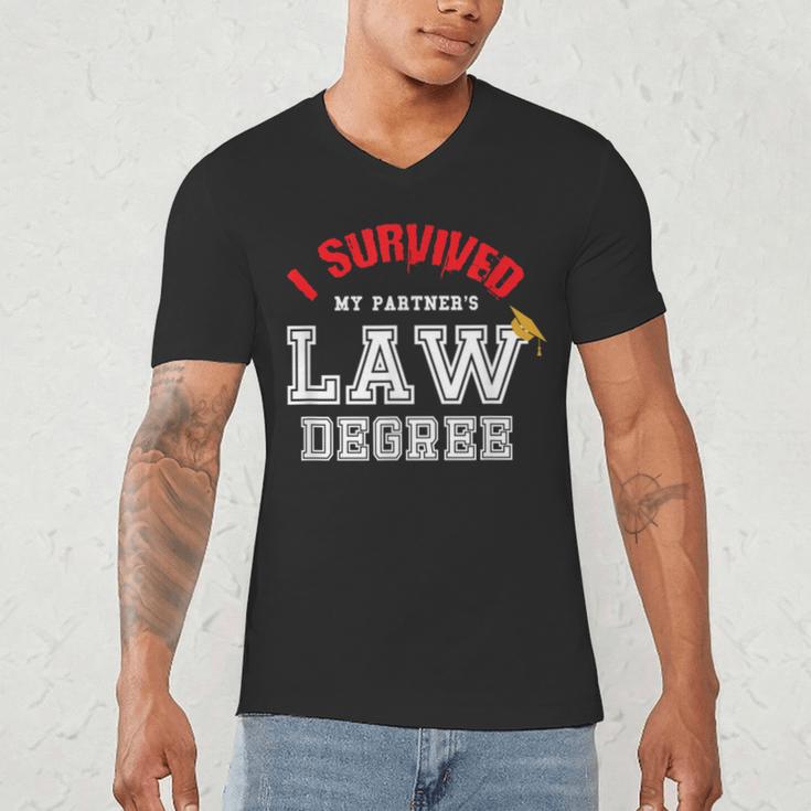 I Survived My Partner's Law Degree Graduation Shirt Men's V-Neck T-Shirt