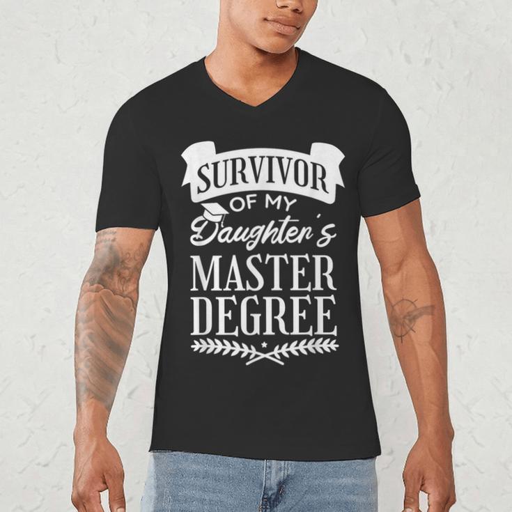 Survivor Of My Daughter's Master Degree Masters Graduation Men's V-Neck T-Shirt