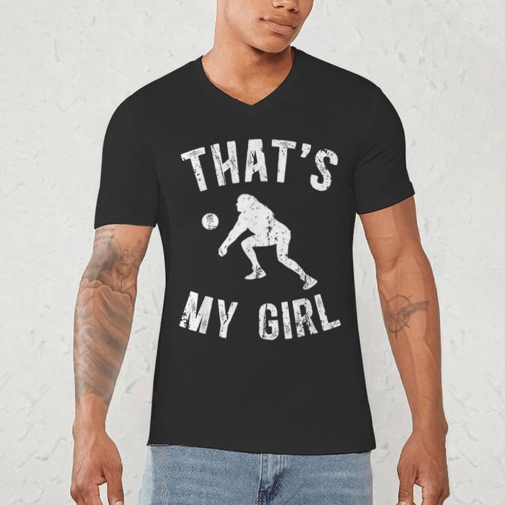 That's My Girl Volleyball Dad Of A Volleyball Player Father Men's V-Neck T-Shirt