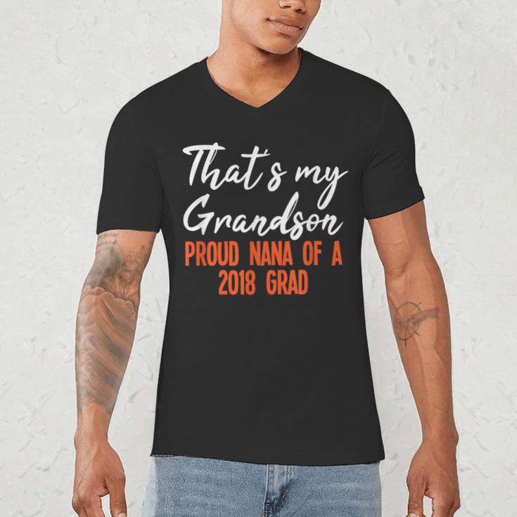 That's My Grandson 2018 Graduation Shirt For Grad Nanas Men's V-Neck T-Shirt