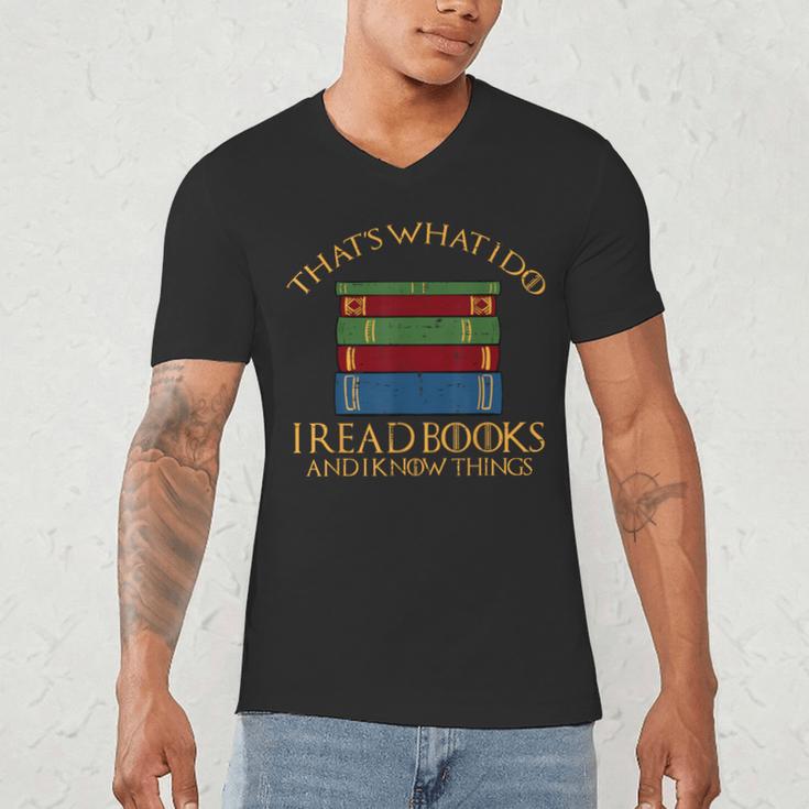 Thats What I Do Read Reading Book Librarian Across America Men's V-Neck T-Shirt
