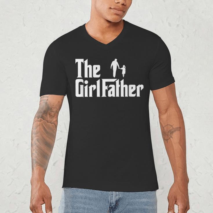 Threadrock The Girl Father Dad Of Girls Daddy Daughter Men's V-Neck T-Shirt