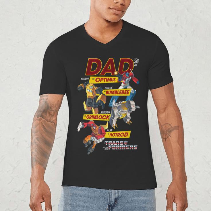 Transformers Father's Day Autobots Dad You Are Smart Logo Men's V-Neck T-Shirt