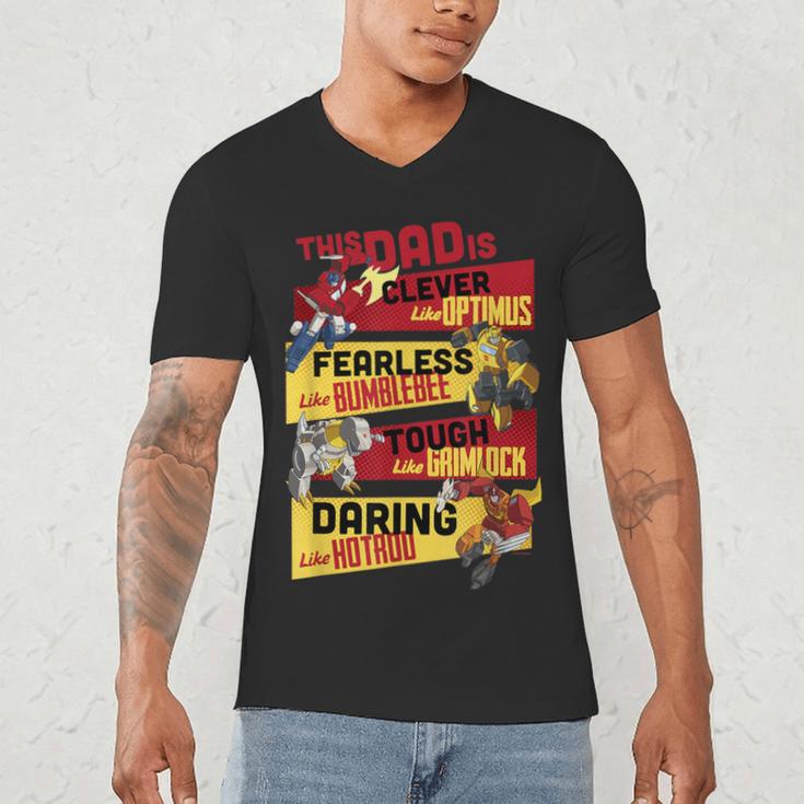 Transformers Father's Day Vintage Autobots Line Up Dad Is Men's V-Neck T-Shirt