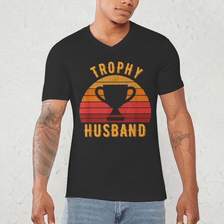 Trophy Husband For Cool Father Or Dad Men's V-Neck T-Shirt Trophy Husband For Cool Father Or Dad Men's V-Neck T-Shirt