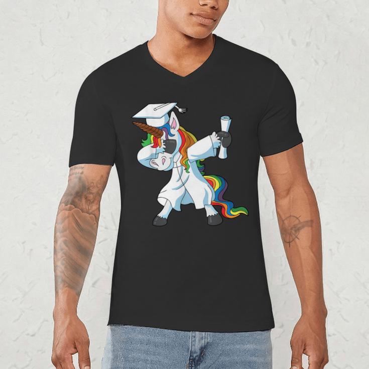 Unicorn Student Graduation 2022 Boys Girls Teenagers Teen Men's V-Neck T-Shirt