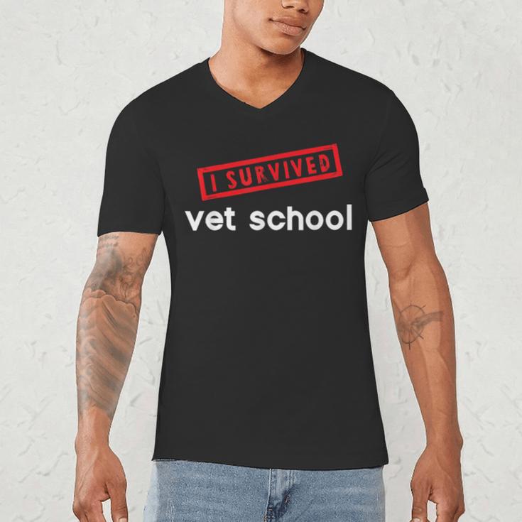Vet School Tech Graduation Future Veternarians I Survived Men's V-Neck T-Shirt