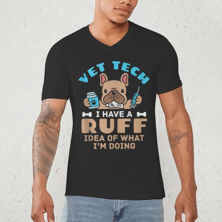 Vet Tech Veterinary Technician Graduation Ruff Idea Men's V-Neck T-Shirt