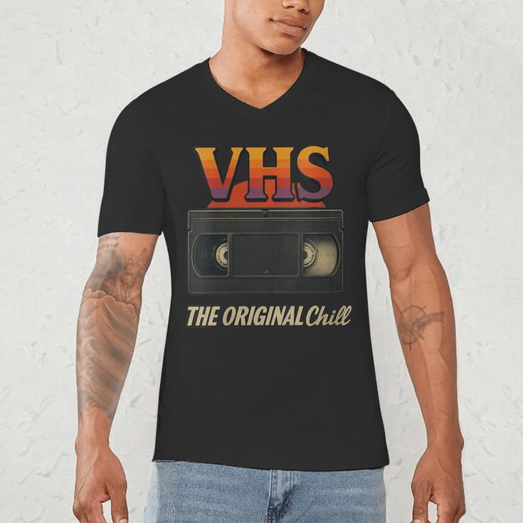 VHS Tape Nostalgia Old School Technology Humor Men's V-Neck T-Shirt