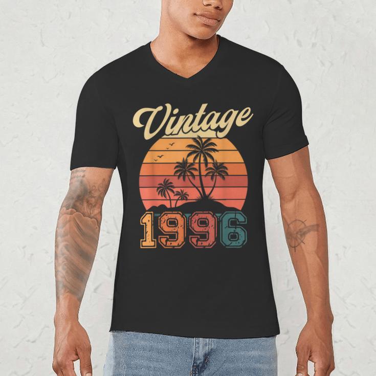 Vintage 1996 Retro Sunset Nostalgia 90s 30th Birthday Men's V-Neck T-Shirt