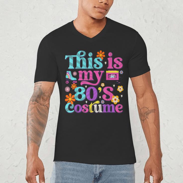 Vintage 80s Costume Nostalgia 1980s Fashion Cute Girls Women Men's V-Neck T-Shirt