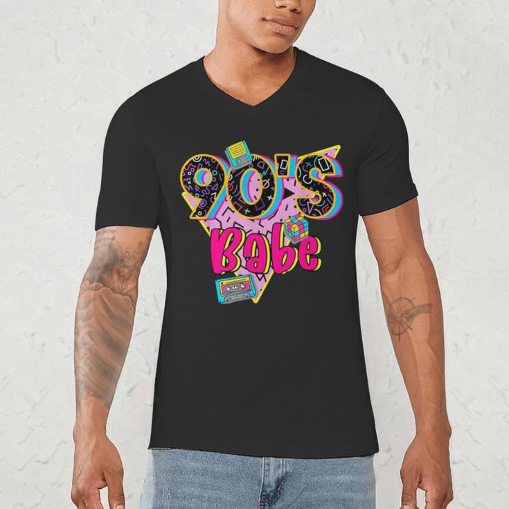 Vintage 90's Babe Party Back To 90s Cassette Nostalgia Men's V-Neck T-Shirt Vintage 90's Babe Party Back To 90s Cassette Nostalgia Men's V-Neck T-Shirt