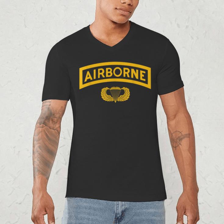 Vintage Airborne Veteran Paratrooper For Men Dad T-Shirt Men's V-Neck T-Shirt Vintage Airborne Veteran Paratrooper For Men Dad T-Shirt Men's V-Neck T-Shirt