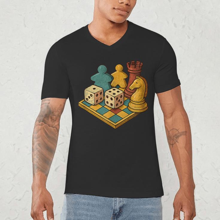 Vintage Board Game Art – Tabletop Nostalgia Men's V-Neck T-Shirt