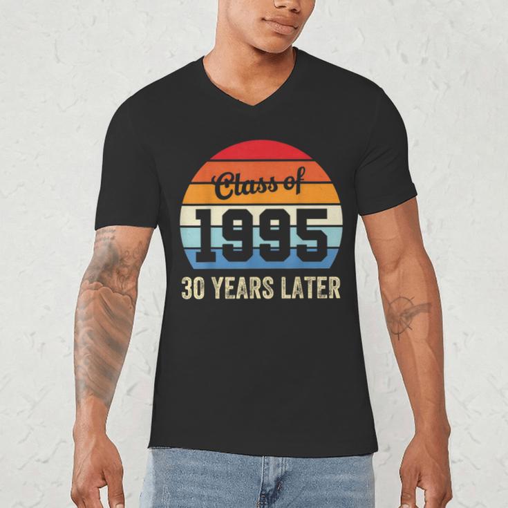 Vintage Class Of 1995 30 Years Later Reunion 30th Graduation Men's V-Neck T-Shirt