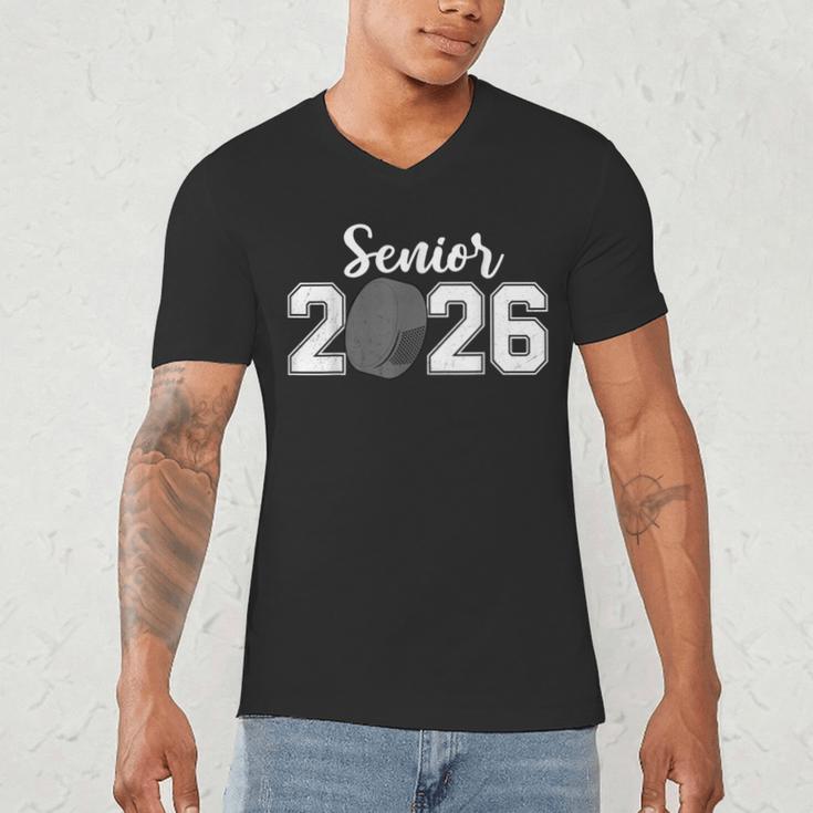Vintage Class Of 2026 Hockey Senior 2026 Graduation 2026 Men's V-Neck T-Shirt
