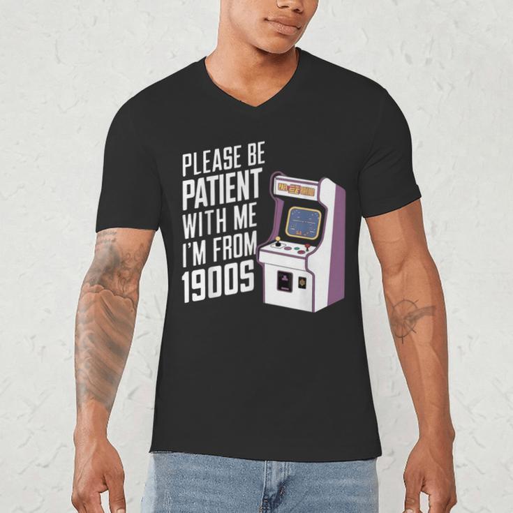 Vintage Gaming Please Be Patient With Me I'm From The 1900s Men's V-Neck T-Shirt