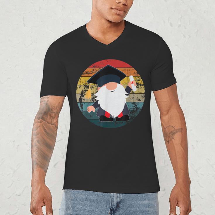 Vintage Graduation Gnome Men's V-Neck T-Shirt