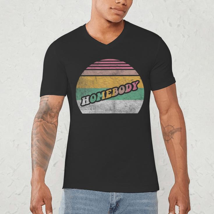 Vintage Homebody Shirt Stay At Home Quarantine Introvert Men's V-Neck T-Shirt Vintage Homebody Shirt Stay At Home Quarantine Introvert Men's V-Neck T-Shirt