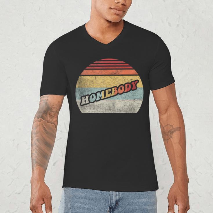 Vintage Homebody Shirt Stay At Home Quarantine Introvert Men's V-Neck T-Shirt