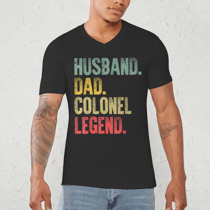 Vintage Husband Dad Colonel Legend Retro T-Shirt Men's V-Neck T-Shirt Vintage Husband Dad Colonel Legend Retro T-Shirt Men's V-Neck T-Shirt