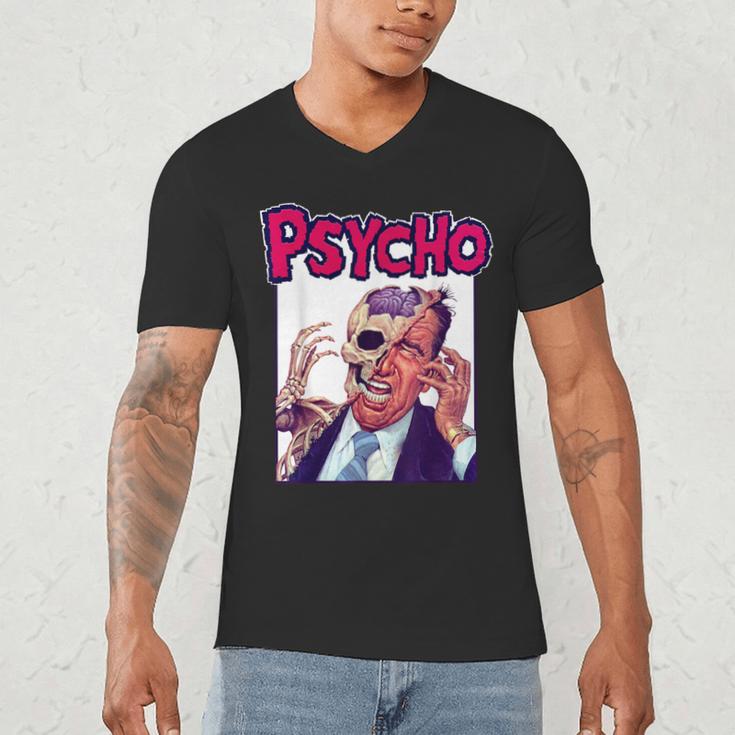 Vintage Movie Horror Poster Comic Book Graphic Film Night Men's V-Neck T-Shirt