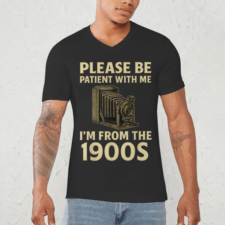 Vintage Please Be Patient With Me I'm From The 1900s Camera Men's V-Neck T-Shirt