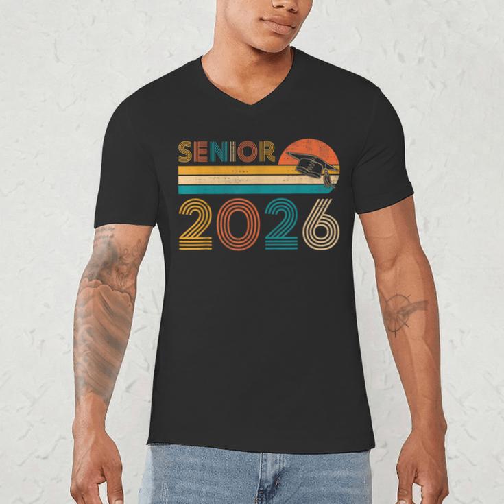 Vintage Senior 2026 Graduate Class Of 2026 Graduation Grad Men's V-Neck T-Shirt