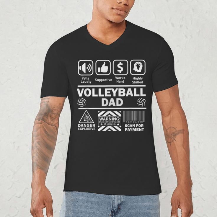 Volleyball Dad Contents Of Sports Father Men's V-Neck T-Shirt