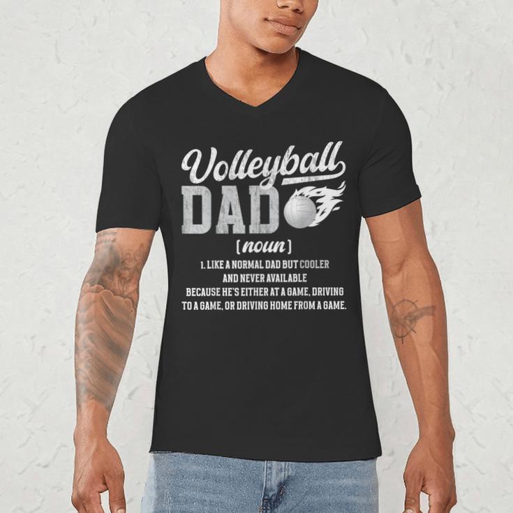 Volleyball Dad Definition Dad Of A Volleyball Player Father Men's V-Neck T-Shirt