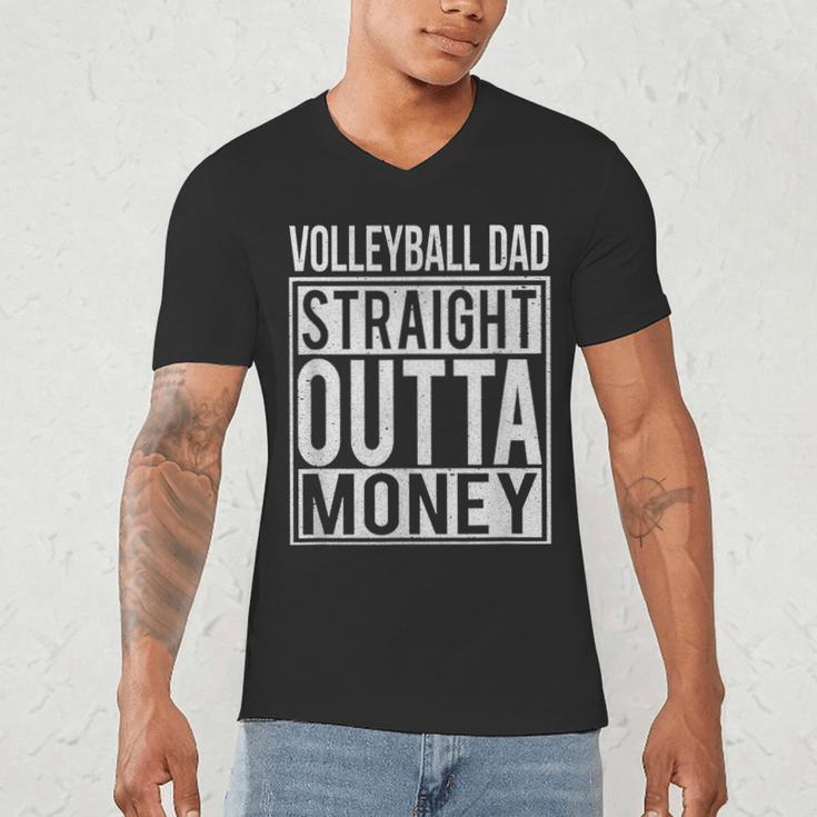 Volleyball Dad Straight Outta Money I T-Shirt Men's V-Neck T-Shirt