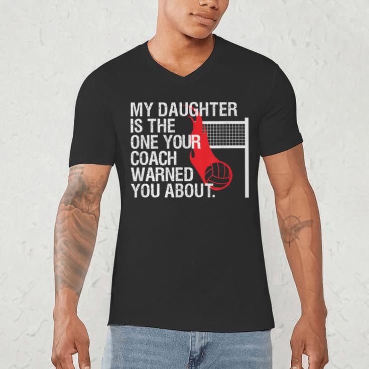 Volleyball Mom Dad Parent Shirt Daughter Player Men's V-Neck T-Shirt Volleyball Mom Dad Parent Shirt Daughter Player Men's V-Neck T-Shirt