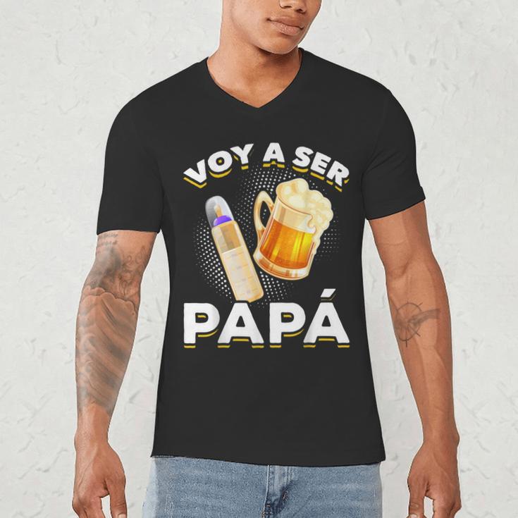 Voy Hacer Papa Ser Papa Voy A Ser Papa Dad To Be In Spanish Men's V-Neck T-Shirt