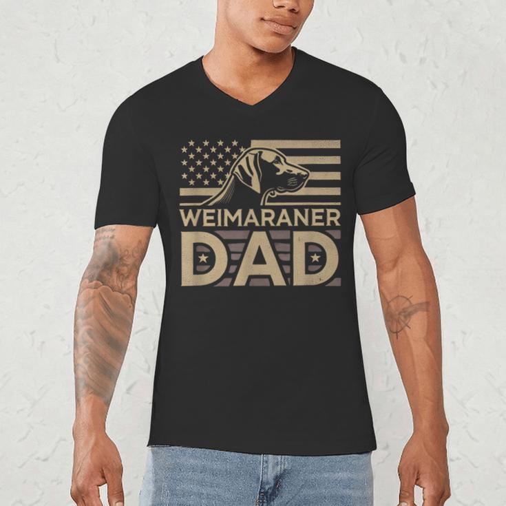 Weimaraners Lover & Weimaraner Shirts Weimaraner Dad -Adults -Kids - Small Short Sleeve V-Neck Polyester Casual Humorous Lover All Seasons Men's V-Neck T-Shirt