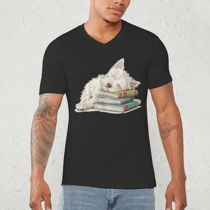 West Highland Terrier Books Dog Breed Westie For Men Women Girls Kids Men's V-Neck T-Shirt