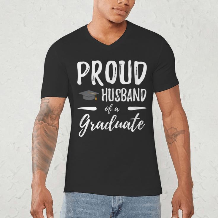Wife's Graduation Shirt 2018 Proud Husband Of a Graduate Men's V-Neck T-Shirt