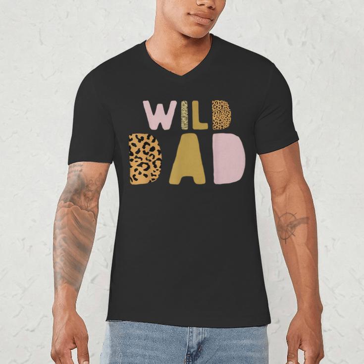Wild Wild Dad Two Wild Birthday Outfit Zoo Birthday Animal Men's V-Neck T-Shirt