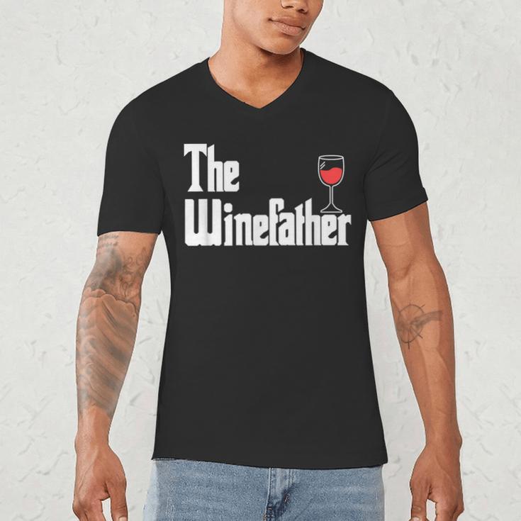 The Winefather Red Wine Tasting Fathers Day Dad Men's V-Neck T-Shirt