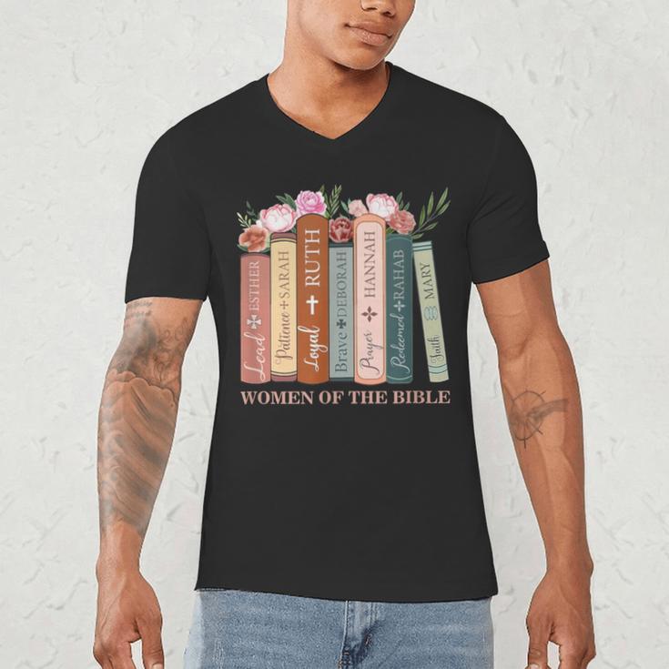 Women Of The Bible Christian Books Full Color Men's V-Neck T-Shirt