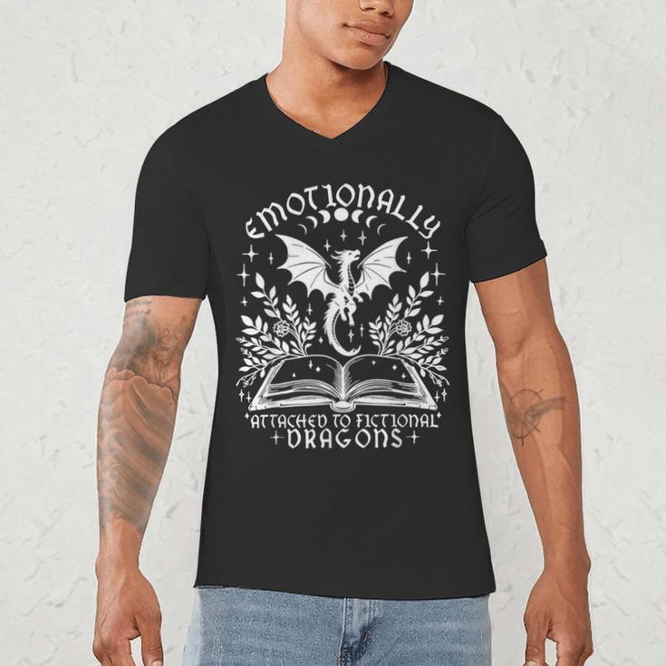 Women Dragons Bookish Fantasy Book Club Book Lover Reader Men's V-Neck T-Shirt Women Dragons Bookish Fantasy Book Club Book Lover Reader Men's V-Neck T-Shirt