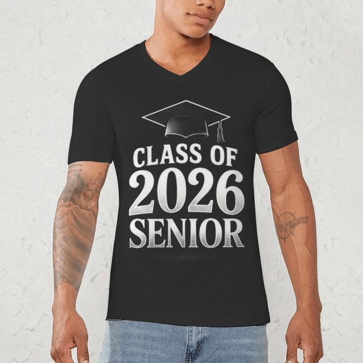 Women's Class Of 2026 Senior Graduation School College Men's V-Neck T-Shirt