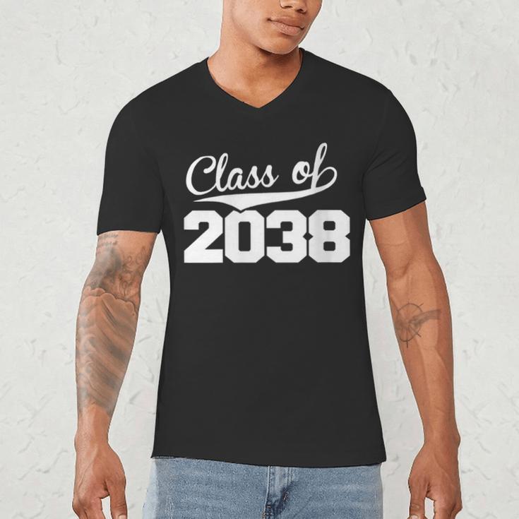 Women's Class Of 2038 Kid Adult Future Year Kindergarten Graduation Men's V-Neck T-Shirt