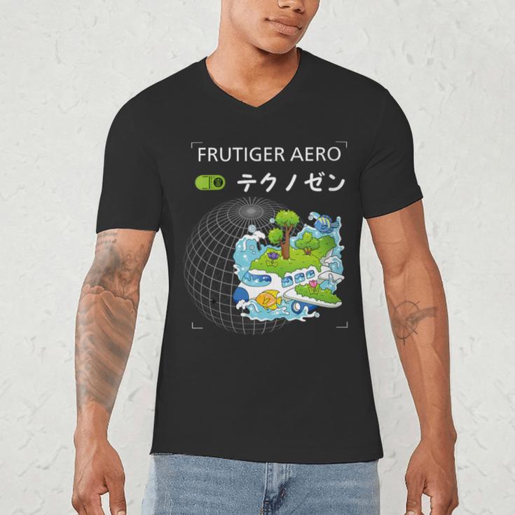 Women's Frutiger Aero Y2K Fashion Trends Statement Piece Tech Orbite Men's V-Neck T-Shirt Women's Frutiger Aero Y2K Fashion Trends Statement Piece Tech Orbite Men's V-Neck T-Shirt