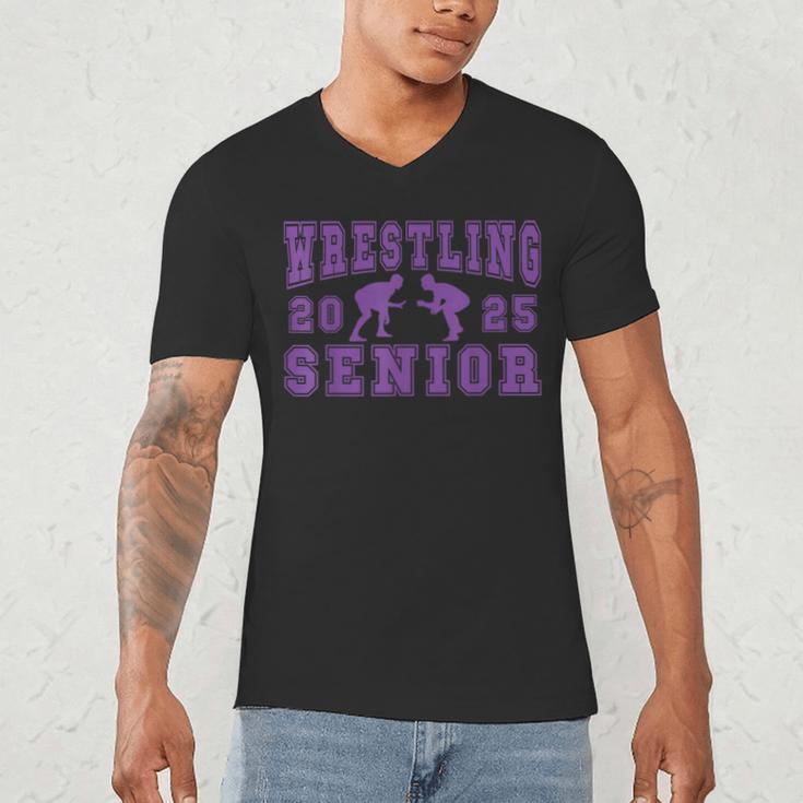 Wrestling Senior Night Wrestling Senior 2025 Graduation 49 Men's V-Neck T-Shirt
