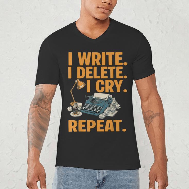 I Write Book Writer Author Book Writing Novelist Men's V-Neck T-Shirt
