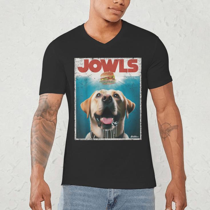 Yellow Lab Jowls Top Labrador Retriever Dog Mom Dad Men's V-Neck T-Shirt