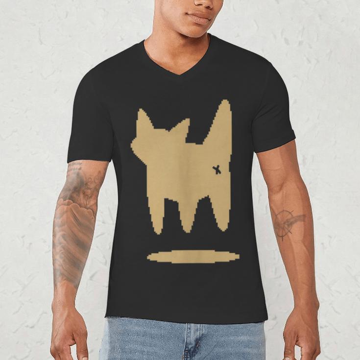 Yk2 Cat With Tomboy Tail 90s Nostalgia Downtown Indie Men's V-Neck T-Shirt Yk2 Cat With Tomboy Tail 90s Nostalgia Downtown Indie Men's V-Neck T-Shirt
