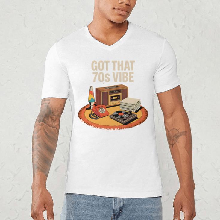 1970s 70s Reunion Nostalgia Memories Music School Grew Up Premium Tri-Blend Men's V-Neck T-Shirt